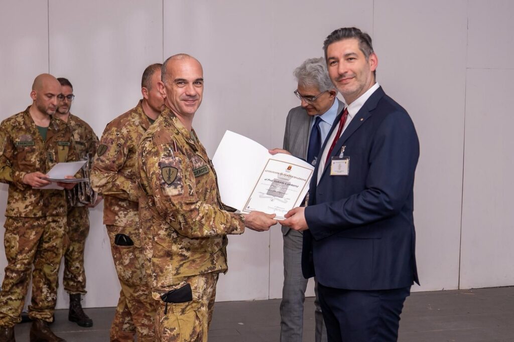 Gabriele Carboni alla lezione per l’Esercito Italiano