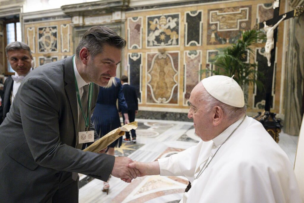 Gabriele Carboni ricevuto da Papa Francesco, 5 giugno 2023
